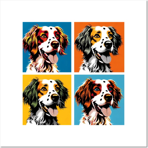 Brittany Pop Art - Dog Lover Gifts Wall Art by PawPopArt